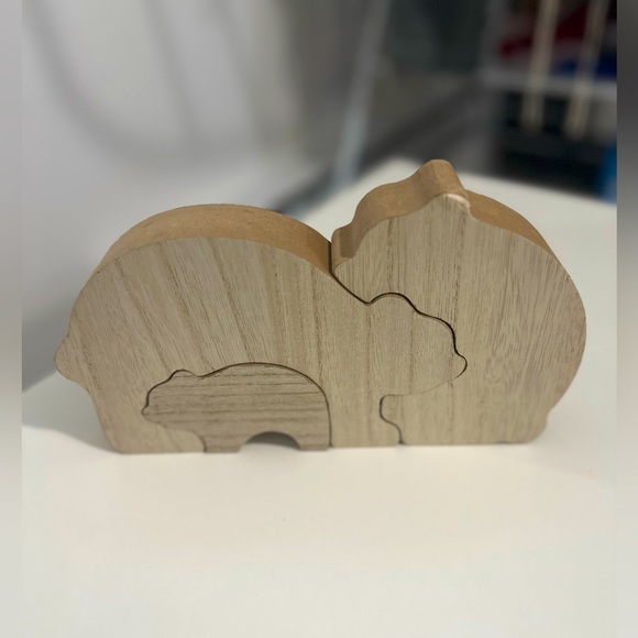 NWT Wooden three-piece bear puzzle - Picture 5 of 5